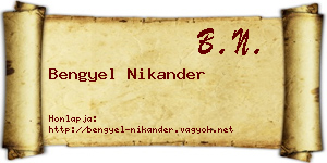 Bengyel Nikander névjegykártya